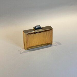 Franchi Gold Metallic Clutch with Crystal Clasp